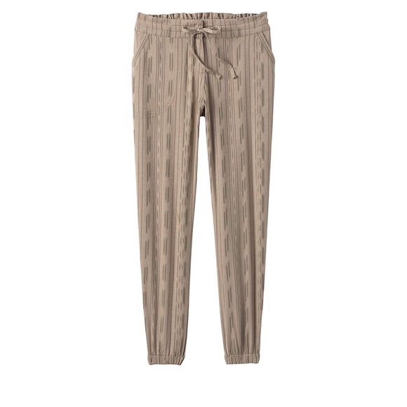 PrAna Women's Jogger Arlie Dark Khaki Jacquard Large - Picture 8 of 8